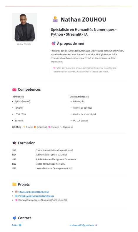 CV interactif
